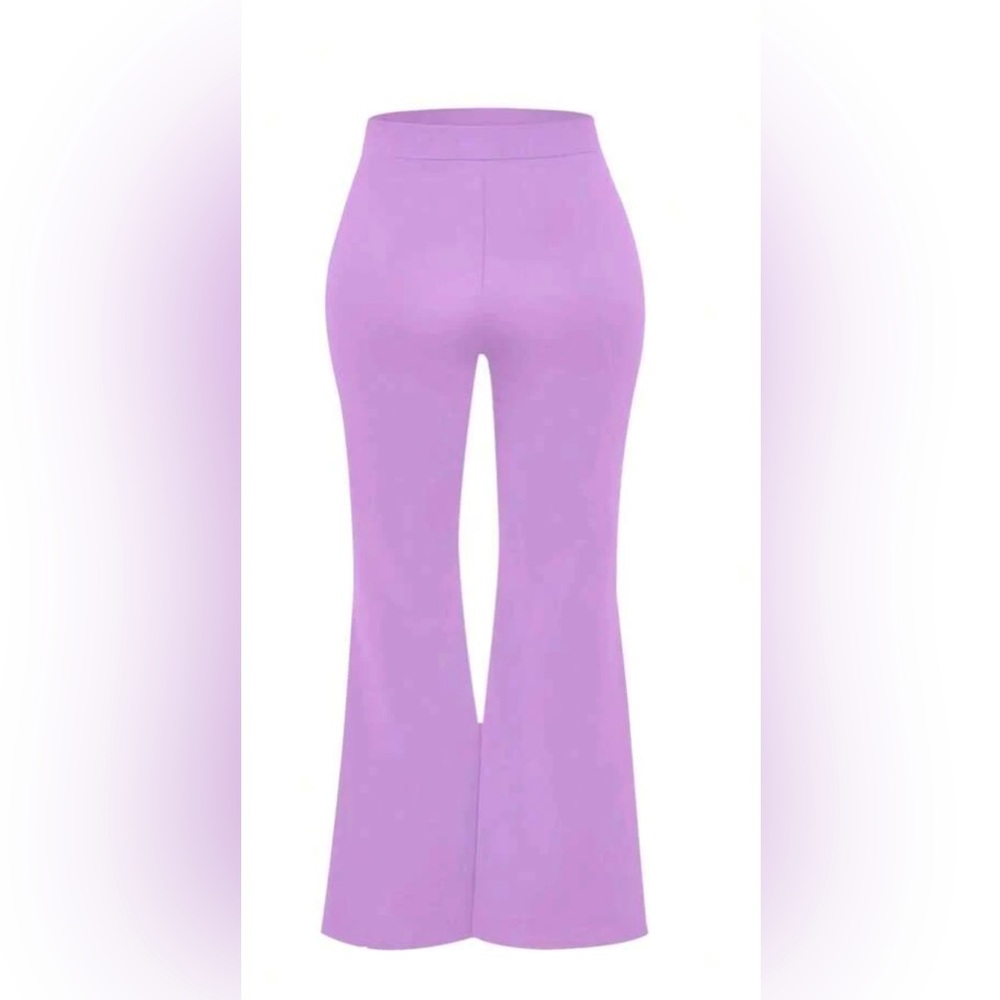Purple Lilac Stretch Flare Pants